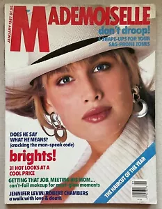 MADEMOISELLE Magazine VTG Issue - January 1987 w/ Hunter Reno “Brights!” - Picture 1 of 12