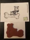 Impression Obsession - Gail Green - Dog On Bone - Cling Rubberstamp - E7526
