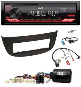 JVC Bluetooth USB DAB Lenkrad Autoradio für Renault Wind 2010-2013 N schwarz - Bild 1 von 10