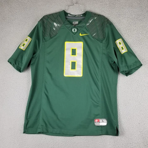 Nike Oregon Ducks #8 Marcus Mariota 2014 Green Men Large Stitched Limited Jersey Cover