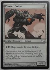 MAGIC THE GATHERING MTG 2003 MIRRODIN PEWTER GOLEM ARTIFACT CARD