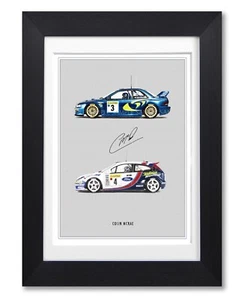 COLIN MCRAE SIGNED POSTER PRINT PHOTO AUTOGRAPH GIFT WRC RALLY LEGEND SUBARU - Picture 1 of 1