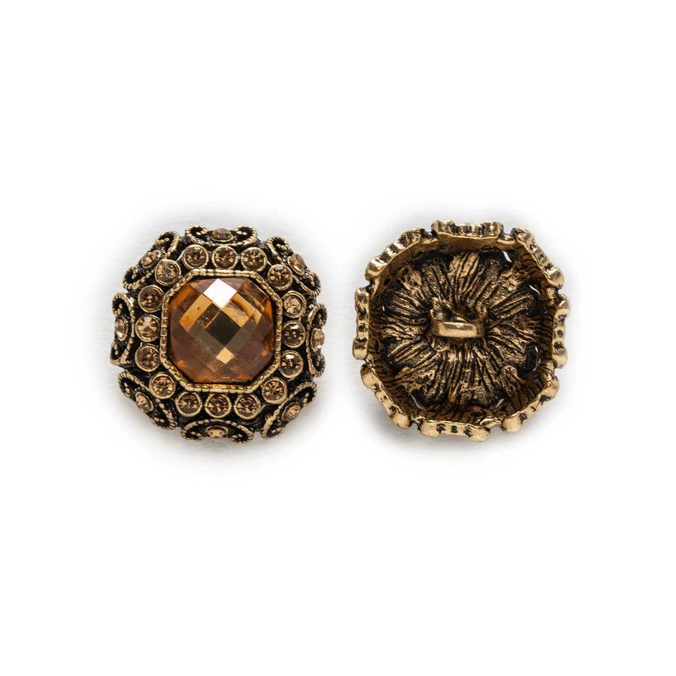 5pcs Metal Rhinestones Button Clothing Sewing Decor Accessories Coat Jacket DIY - Image 1 of 2