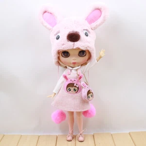 Cute Cartoon Pink Bunny Rabbit Outfit for Blythe AZ Licca OB24 Clothes Set - Bild 1 von 4