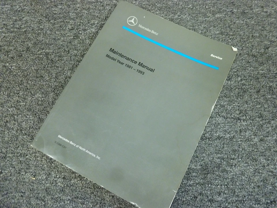 Mercedes Benz 420SEL 1989 560SEC 560SEL manual de mantenimiento de servicio de fábrica Foto 1 de 1