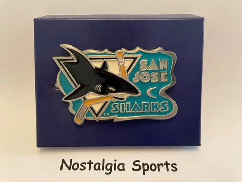 Vintage 1991 SAN JOSE SHARKS SISKIYOU Belt Buckle Limited Edition #013 NOS NIB Cover