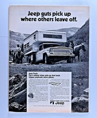 Jeep Truck Jeep 1972 camioneta vintage caballos anuncio impreso original 8,5 x 11" Foto 1 de 4