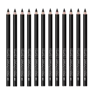 Black Eyeliner Pencil Set - 12 PCs Smudge Proof Matte Waterproof Long Lasting... - Picture 1 of 6