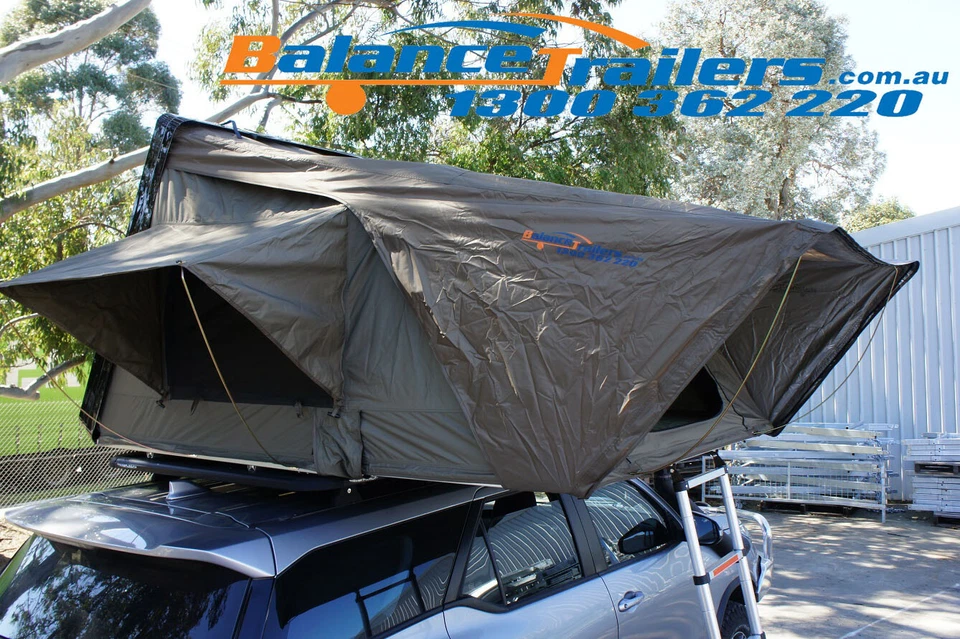 Aerodynamic Hard Shell Foldable Roof Top Tent Camping Rooftop 4wd