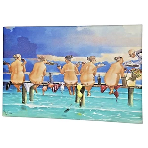 Wine on the Jetty de Ronald West "iCanvas" Giclee Wrap Lienzo (18 pulgadas x 12 pulgadas) - Imagen 1 de 8