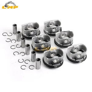 Pistons & Rings Set 10.7:1 11257558528 For BMW E90 E60 E83 128i 528i X1 N52 3.0L - Picture 1 of 5