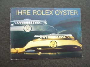 ROLEX IHRE ROLEX OYSTER BOOKLET - DEUTSCH ° 1989 ° RARE VINTAGE MANUAL - Picture 1 of 8