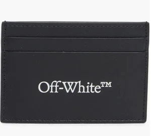 Neues Off-White Bookish Leder Kartenetui schwarz - Bild 1 von 7