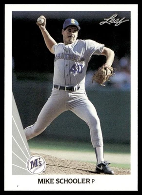 1990 Leaf Mike Schooler Seattle Mariners #258 - Image 1 of 2