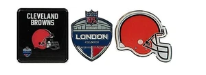 NFL International series Wembley London CLEVELAND BROWN  Pin badge SET sealed - Picture 1 of 2