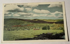 Oneonta New York NY von Franklin Mountain ~ Vintage unbenutzte Postkarte 1940’s - Bild 1 von 2