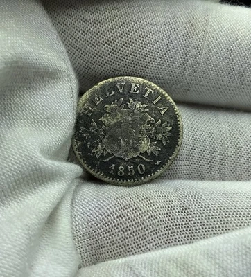 1850 SWITZERLAND 20 RAPPEN HELVETIA G247 - Image 1 of 2