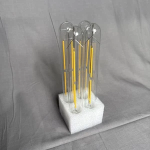 TESTED T10 LED Tubular Light Bulbs 7.3” E26 2700K Soft White Dimmable 6W 4-Pack - Picture 1 of 3