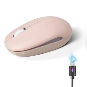 Wireless Mouse (Bluetooth+2.4G) Rechargeable Portable Silent Quiet Computer M... - Picture 1 of 8
