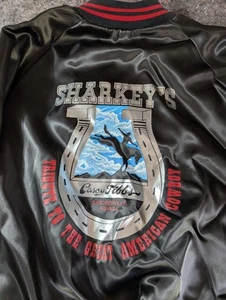 Vintage 1980s Sharkey’s Casino Nevada Casey Tibbs Rodeo Satin Jacket XXL 2XL Exc - Bild 1 von 10