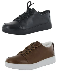 Fitflop Womens Camryn Furry Leather Sneaker Shoes - Picture 1 of 7