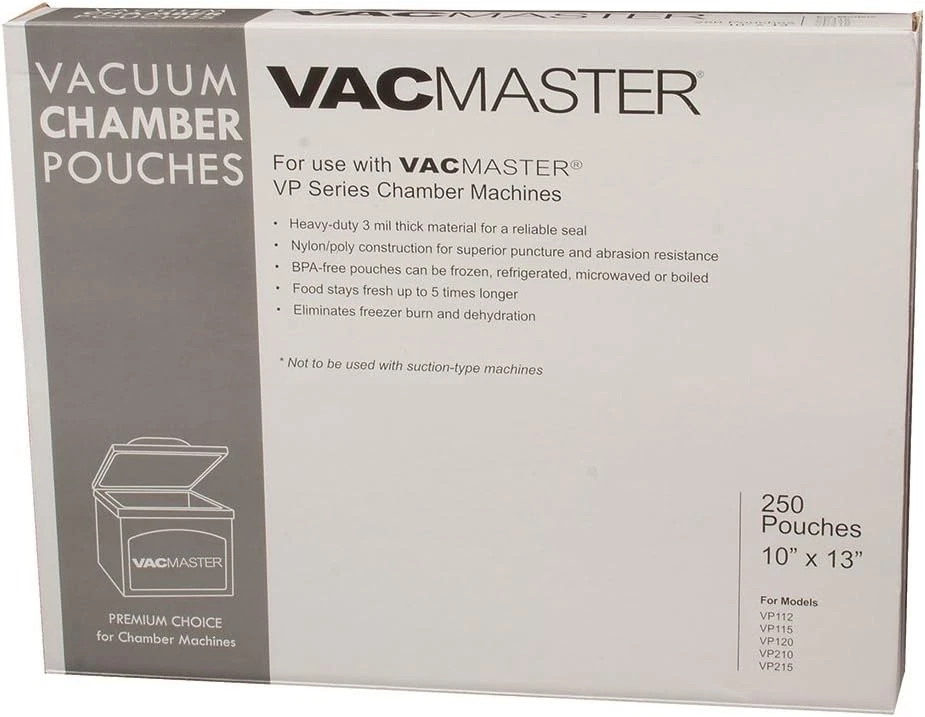 Bolsas de câmara de vácuo VacMaster 40725 3 milhas, 10 polegadas por 13 polegadas, 250 por caixa - Imagem 1 de 1