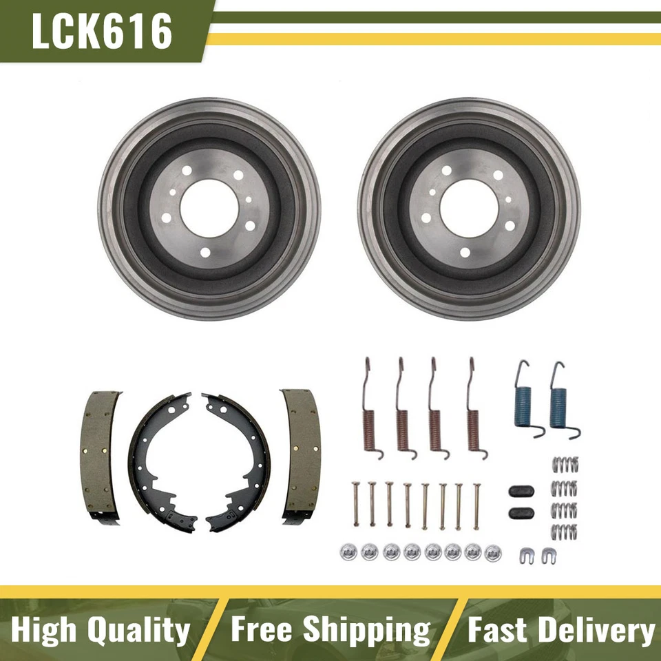 Kit de mola de freio dianteiro tambores e sapatas ferragens compatível com 1975 Ford F-150 - Imagem 1 de 4