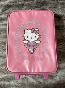 Hello Kitty Pink Dancing/Ballerina Kids/Girls Rolling Suitcase Travel Luggage Vt - Picture 1 of 13