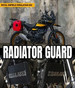 RADIATOR GUARD BLACK, FIT FOR ROYAL ENFIELD NEW HIMALAYAN 450 - Picture 1 of 6