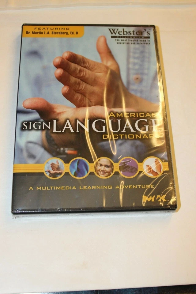 Sealed NIP Webster's American Sign Language Dictionary CD Rom - Image 1 of 2