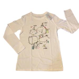 Girls' Long Sleeve On Point Graphic T-Shirt - Cat & Jack White XL (14/16) NWT - Picture 1 of 1
