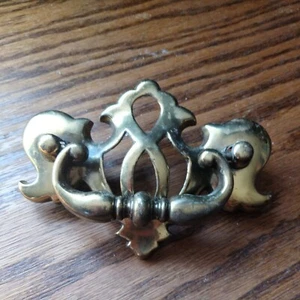 Antiker Messing-Finish GESALVAGED Drop Pull Griff, 3" C2C - Bild 1 von 5