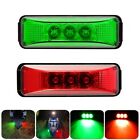 Stylish Oval Marine Boat Bow LED Navigation Lights Red Green Easy to Mount