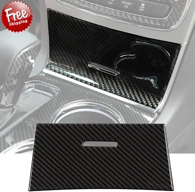 Carbon Fiber Center Console Storage Cover Trim for Jeep Grand Cherokee 2014-2020 - Изображение 1 из 4