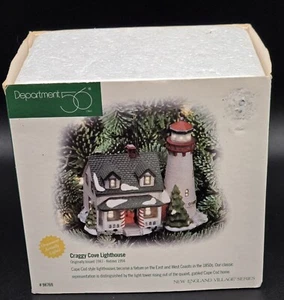 1998 Dept 56 New England Village Series Craggy Cove Lighthouse Ornament #98769 - Picture 1 of 24