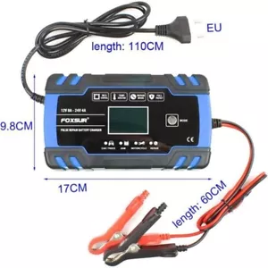 Cargador de batería automático inteligente coche moto 12V/8A 24V/4A 96W - Imagen 1 de 5