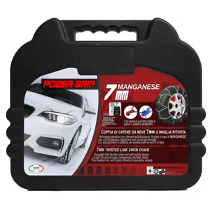 Catene Neve Power Grip 7mm Omologate gruppo 100 gomme 215/50R18 Volkswagen T-Roc - Imagen 1 de 8