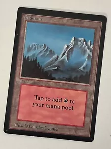 Magic the Gathering MTG Beta Mountain v.1 (SNOW) LP+ (Beta Bob) - Picture 1 of 2