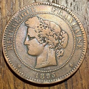 PIECE DE 10 CENTIMES CÉRÈS 1895 A TORCHE (1124) 600000 EXEMPLAIRES SEULEMENT - Picture 1 of 2
