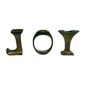 Portacandele in ottone GIOIA alto 3 pollici decorazione natalizia candele dimensioni piccole - Foto 1 di 4