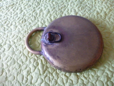  BOUILLOTTE ANCIENNE EN CUIVRE JAUNE avec poignée  - Photo 1/4