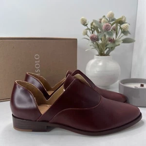 Nisolo Emma d'Orsay Oxfords Leather Slip On Shoes Brandy Women's 10 NWB - Picture 1 of 12