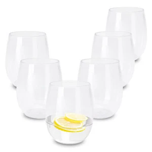 Mehrweg Kunststoff Trink Glas 500 ml - 6er Set - Camping Picknick Wasser Becher - Bild 1 von 4