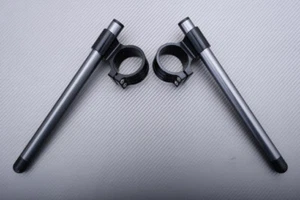 Pair of Raised Stub Handlebars in Black Titanium 35mm Honda CBX 1000 1978-1980 - Picture 1 of 10