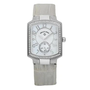Philip Stein 28mm Steel Diamond MOP Dial Ladies Quartz Watch 21D-FMOP - Picture 1 of 5