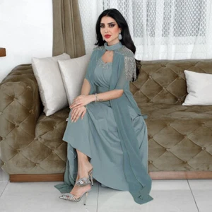 Maxi Vestido Abaya Mujeres Musulmán Capa Capa Noche Caftán Batas Largas Vestidos Dubai - Imagen 1 de 36