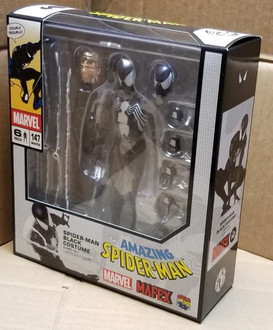 Authentic Medicom Toy Mafex No.147 Marvel Spider-Man Black Costume Comic Ver Cover