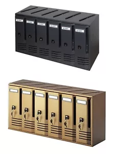 Cassetta Postale Bronzo Ghisa Alubox Cubo 4-5-6 Moduli Posti per interno esterno - Foto 1 di 10