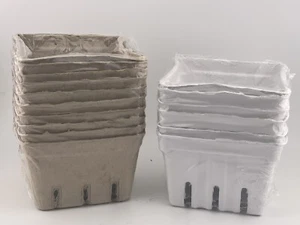 16 Erinnerungen Papier Beerenkörbe (10 Kraft, 6 weiß) - Keks/Leckerbissen Boxen - Bild 1 von 3