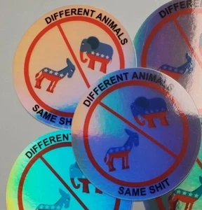 UNIPARTY UNI-PARTY POLITICAL STICKERS 3 pack - Picture 1 of 11